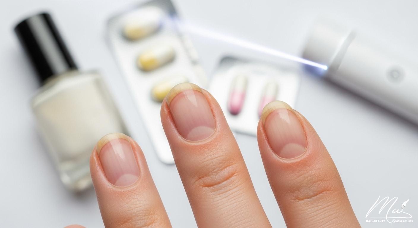 Móng tay bị nấm ố vàng, sần sùi và các phương pháp điều trị hiệu quả.