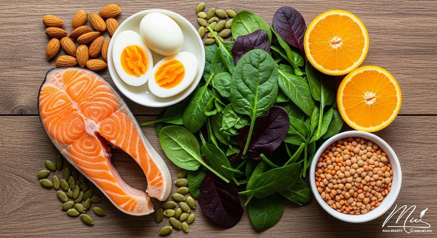 Móng tay bị rỗ là thiếu chất gì? Giải mã dấu hiệu và cách khắc phục 3 Thực phẩm giàu Biotin, Kẽm, Sắt tốt cho móng tay chắc khỏe