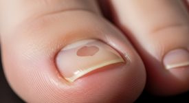 Móng chân bị lõm (Koilonychia) rõ rệt, hình thìa