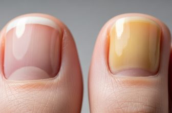 So sánh móng chân khỏe mạnh và móng chân bị vàng do nhiều nguyên nhân